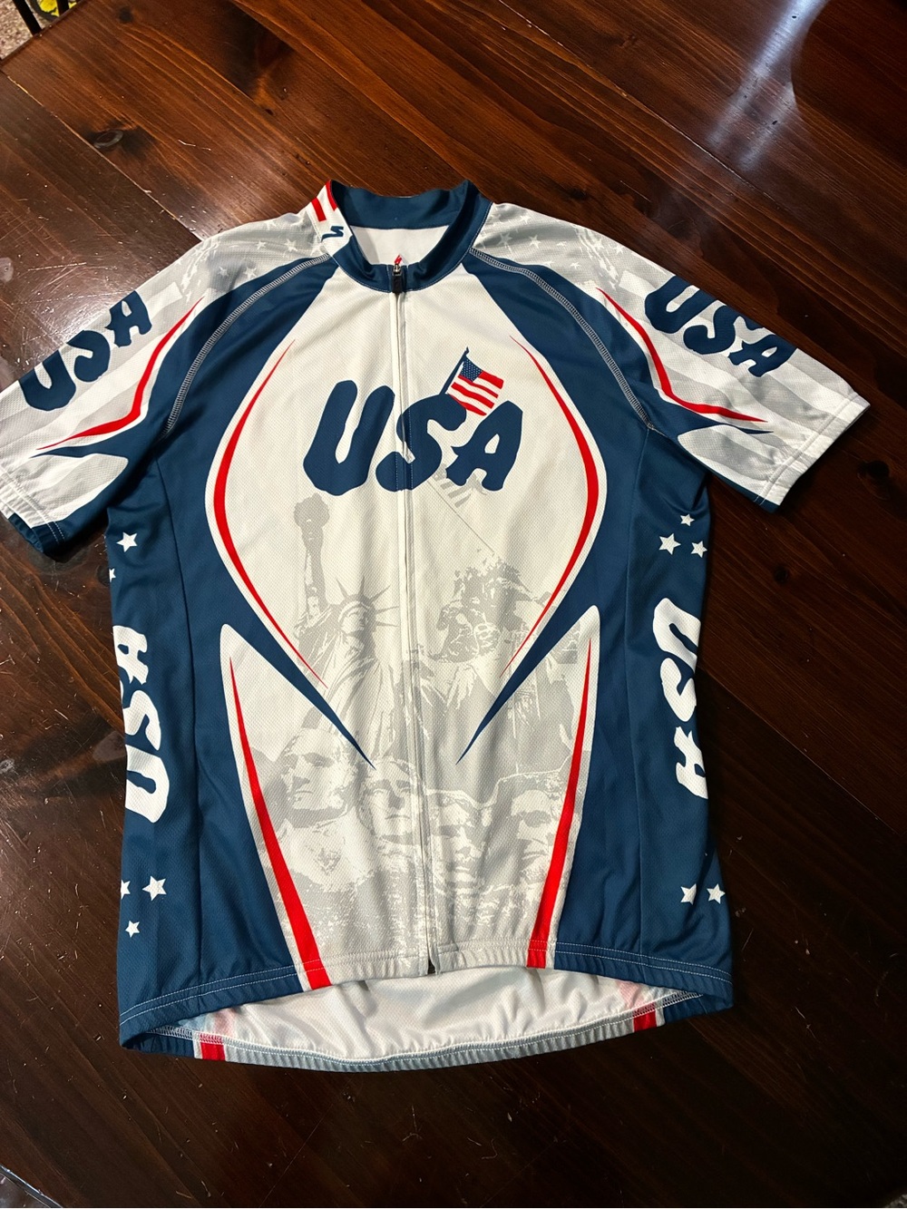 Specialized Patriotic Jersey with Red White and Blue Design